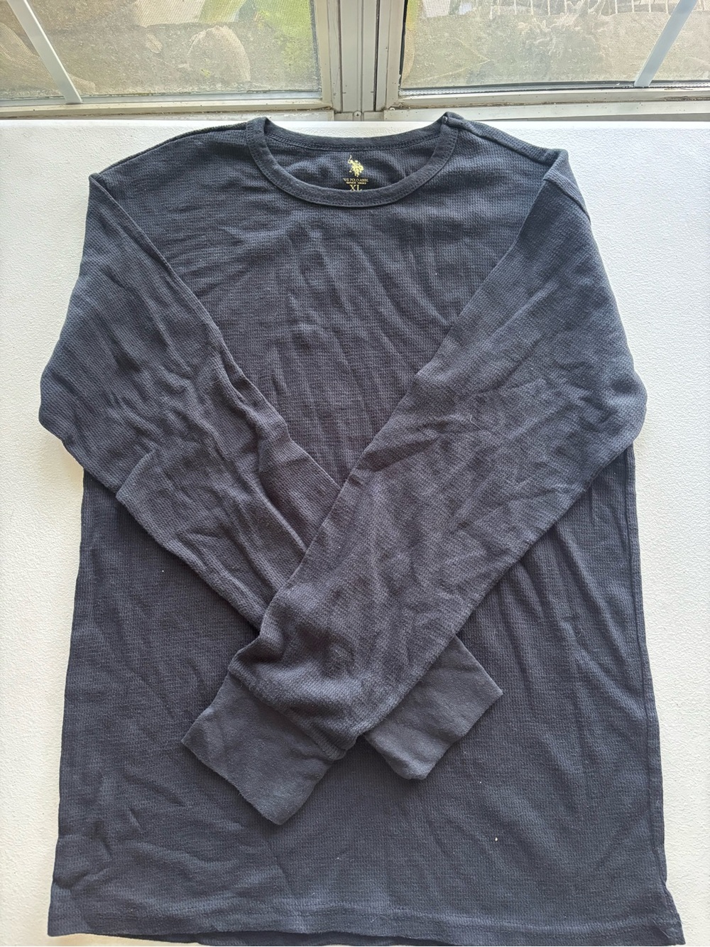 U.S. Polo Assn. Men's Long Sleeve Thermal Shirt - Charcoal